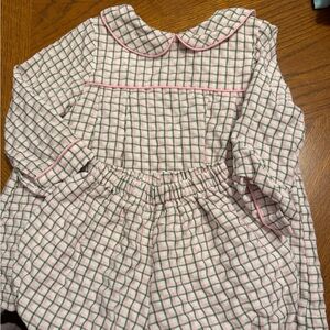 Kids Plaid Matching Set - Pink and Green